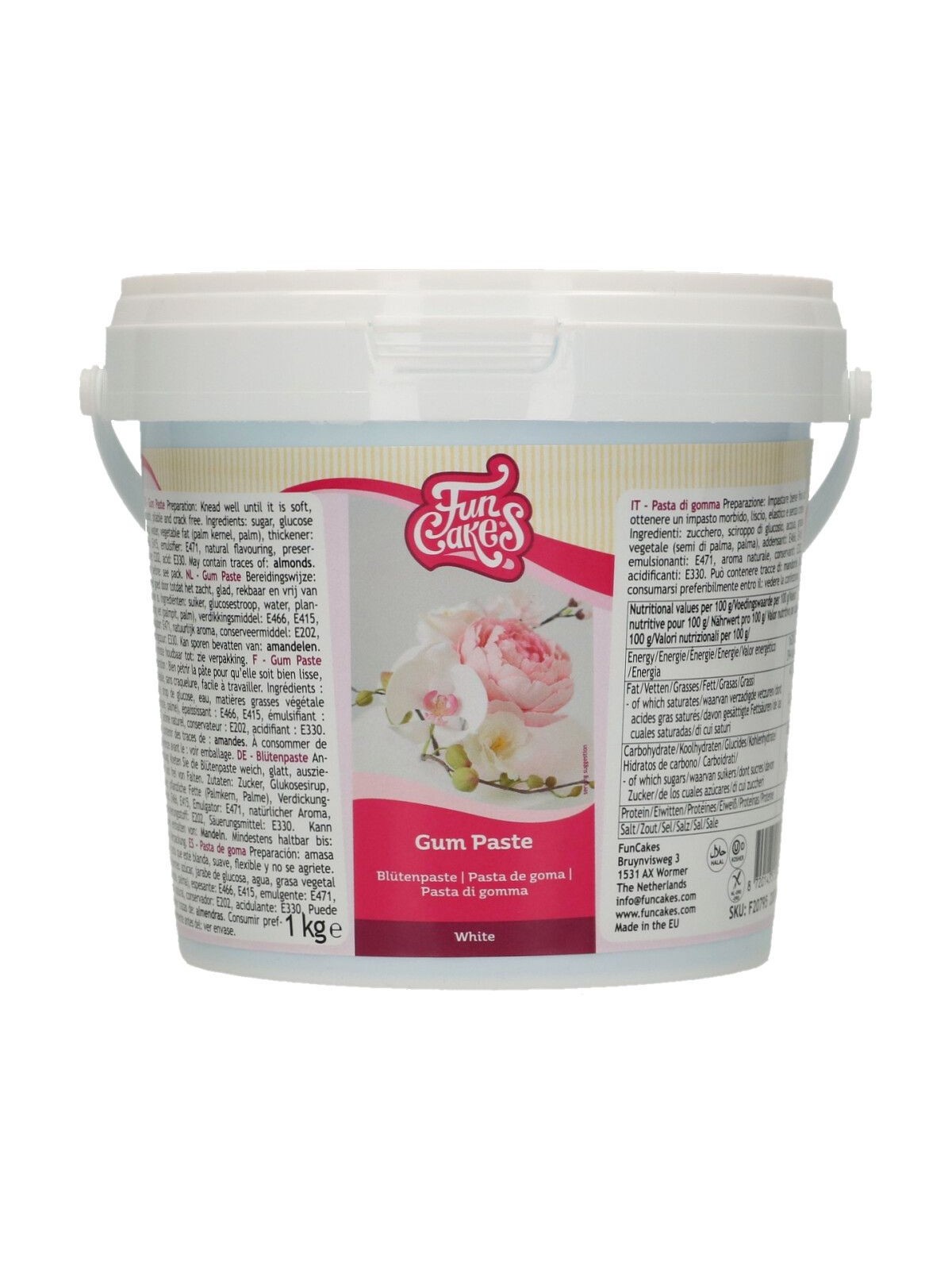 FunCakes Gum Paste White - white 1kg