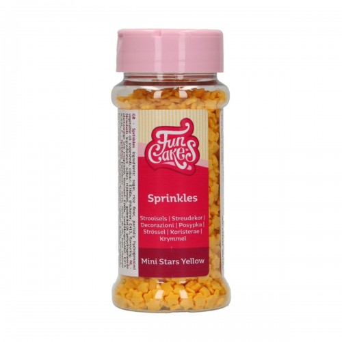 FunCakes Sprinkles - mini stars yellow - 60g