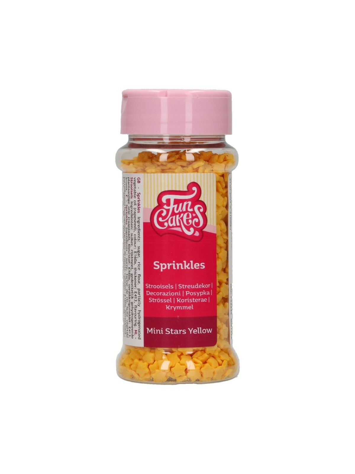 FunCakes Sprinkles - mini stars yellow - 60g