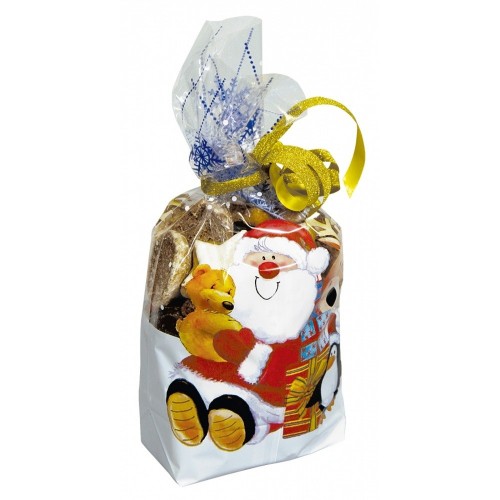 Cellophane bag medium - Christmas with animals - 15x24cm - 10pcs