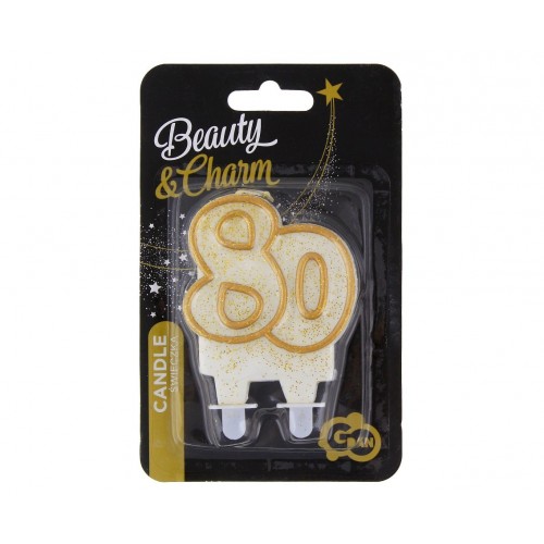 Cake candle jubilee gold - 80th