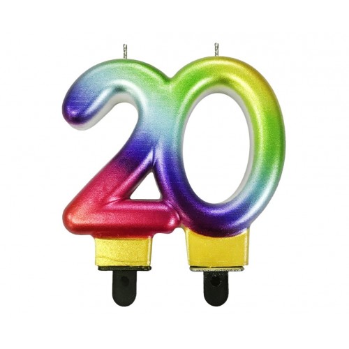 Anniversary cake candle rainbow GALAXY 20