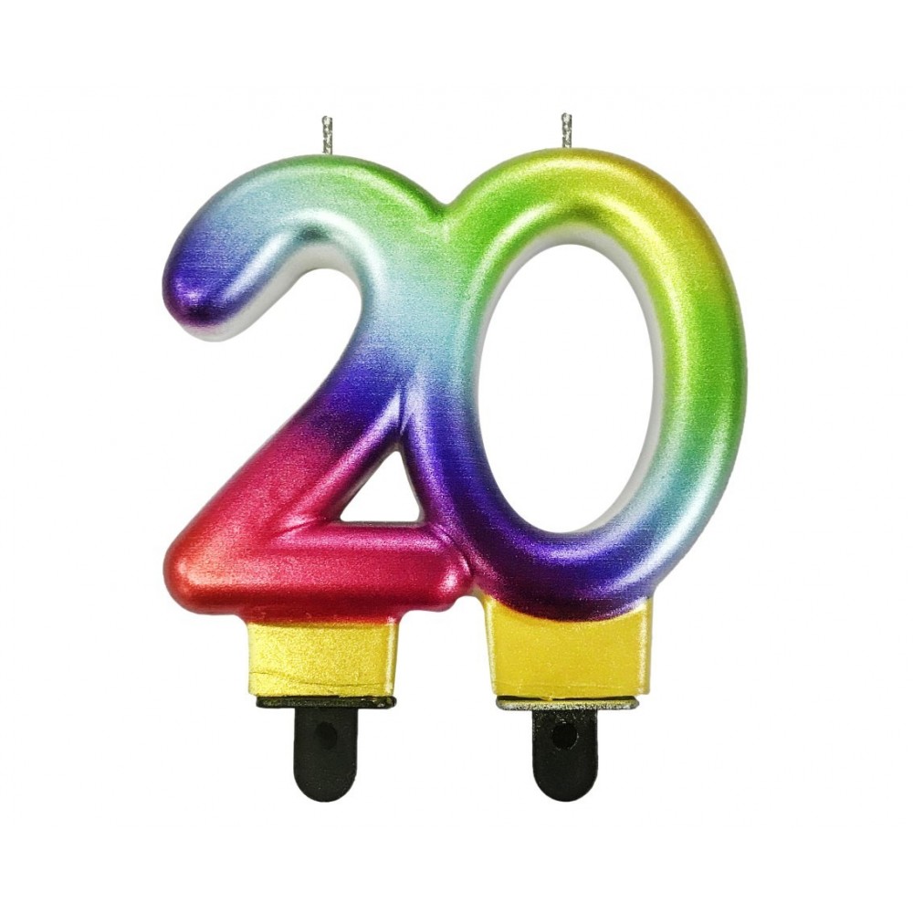 Anniversary cake candle rainbow GALAXY 20