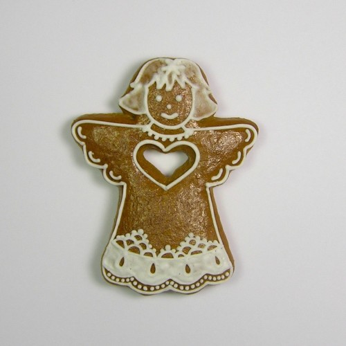 Stainless steel cookie cutter - angel II. with a heart