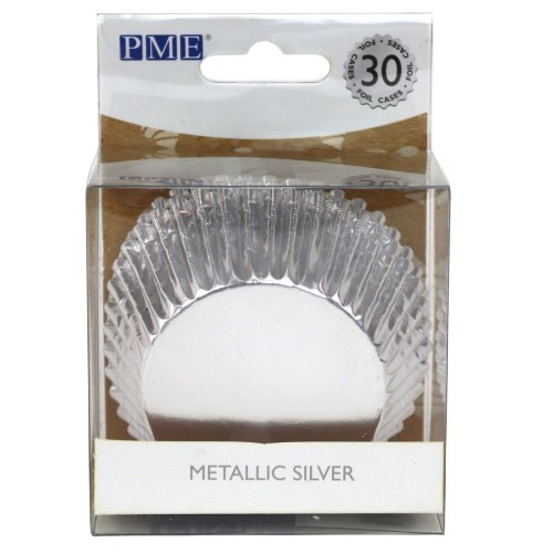 PME baking cups with foil - silver- 30 pcs