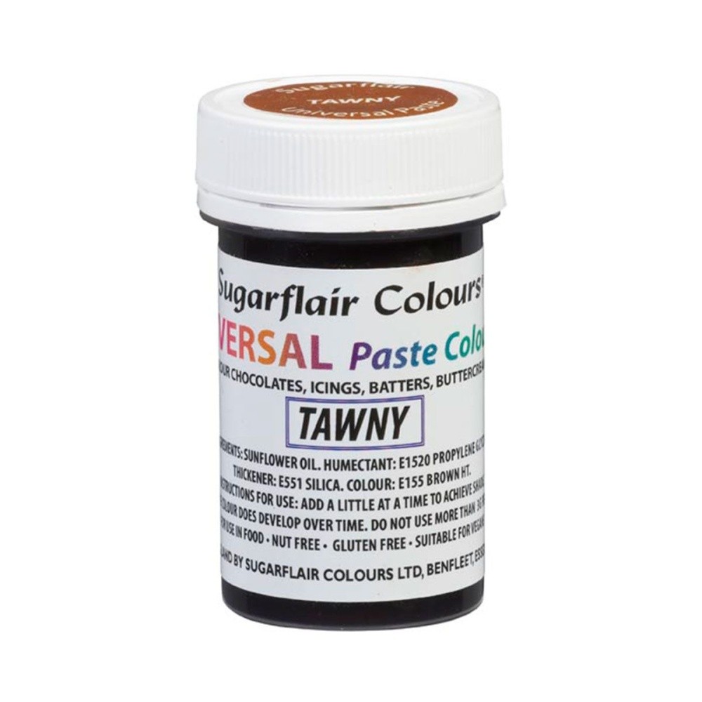 Sugarflair Universal gelová barva - Tawny - hnědá 22g