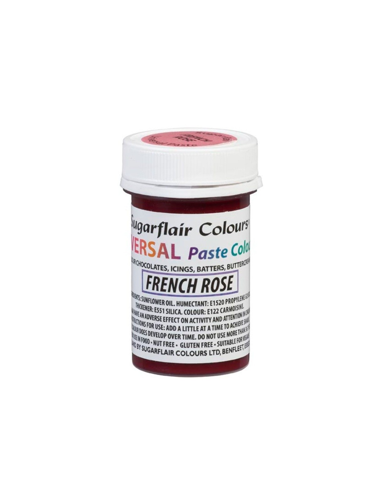 Sugarflair Universal gelová barva - French rose 22g