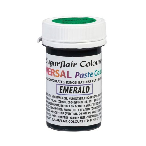 Sugarflair Universal gélová farba - Emerald 22g