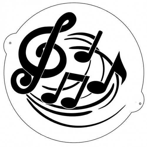 Stencil template - musical notes - 22cm