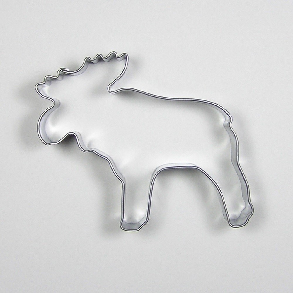 Stainless steel cookie cutter - moose