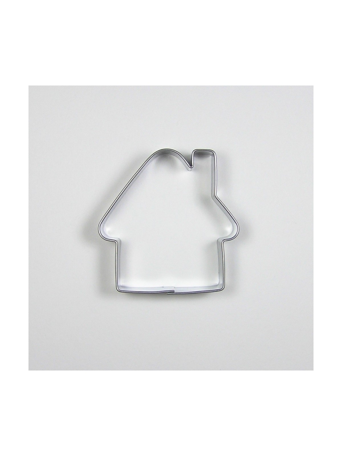 Stainless steel cookie cutter - snow-covered cottage