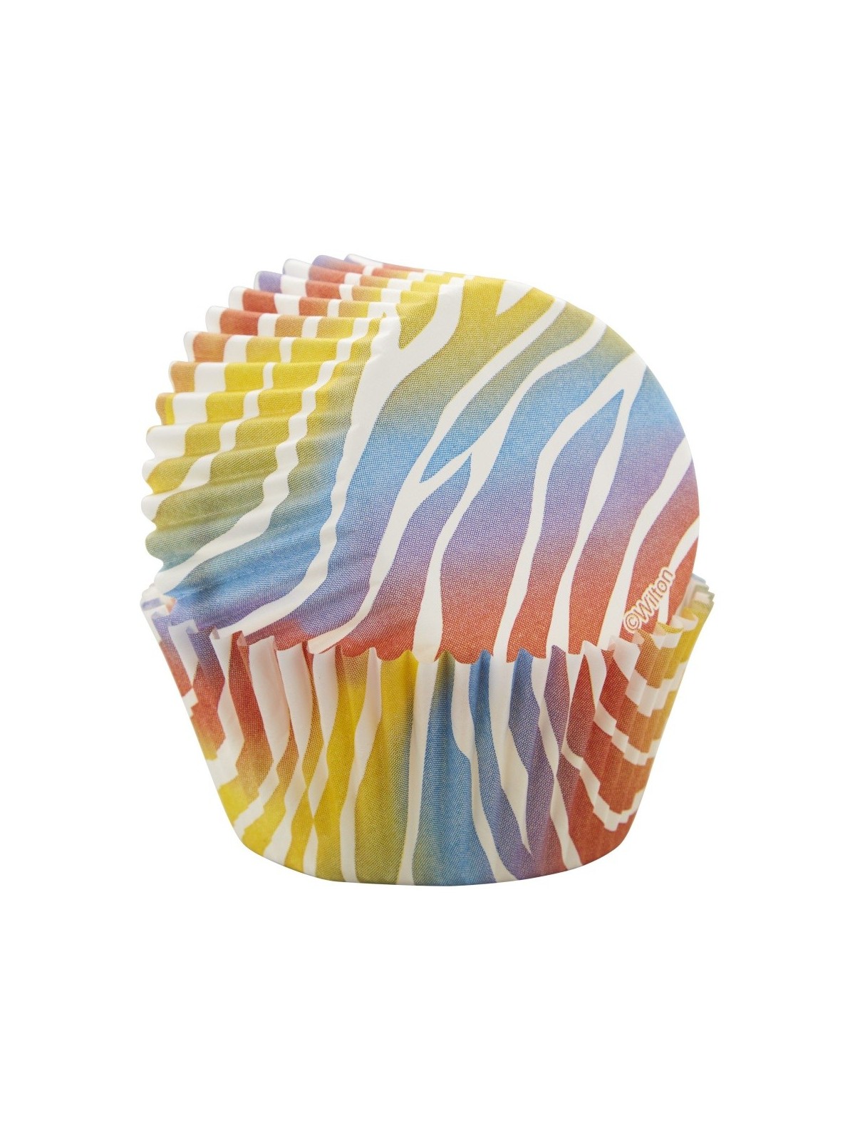 Wilton cukrárske košíčky - farebná zebra  - 75ks