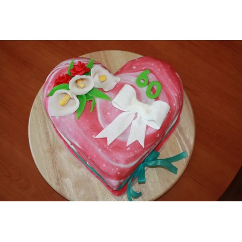 Cake form with bottom - Small heart