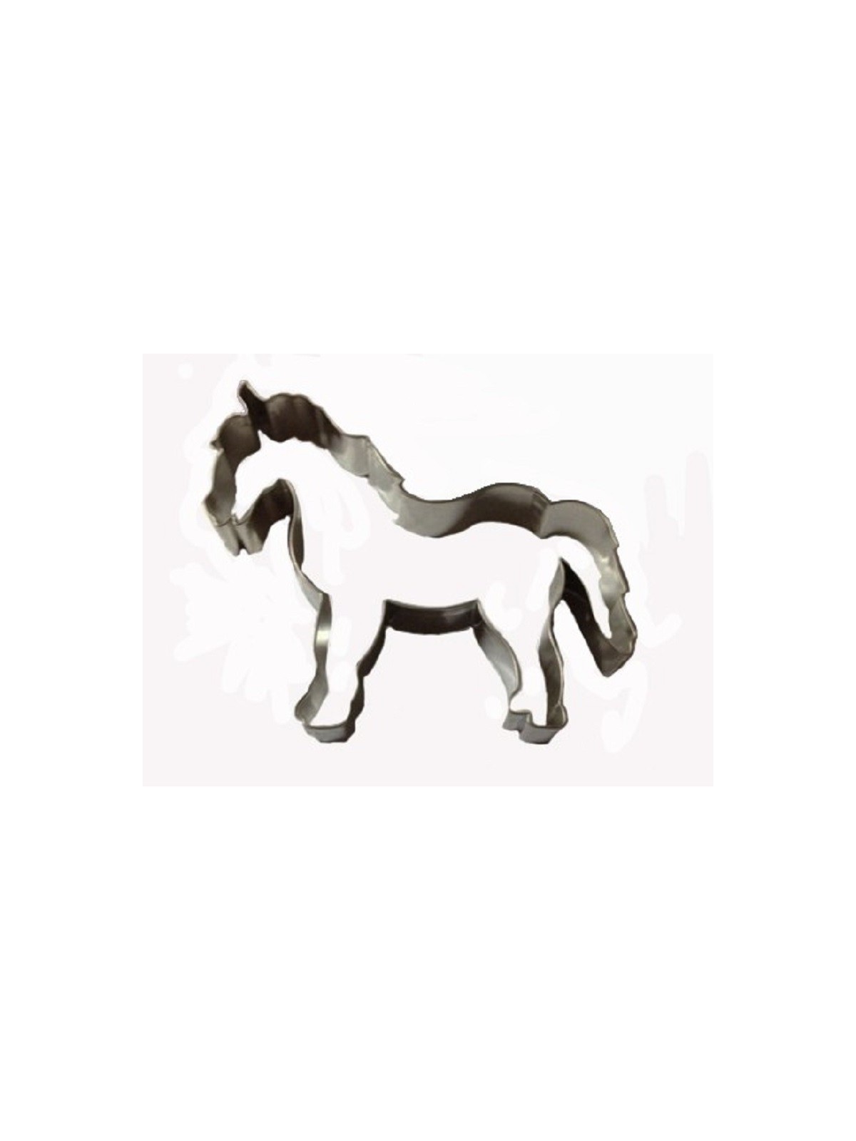 Stainless steel gingerbread cookie cutter - horse 11cm.