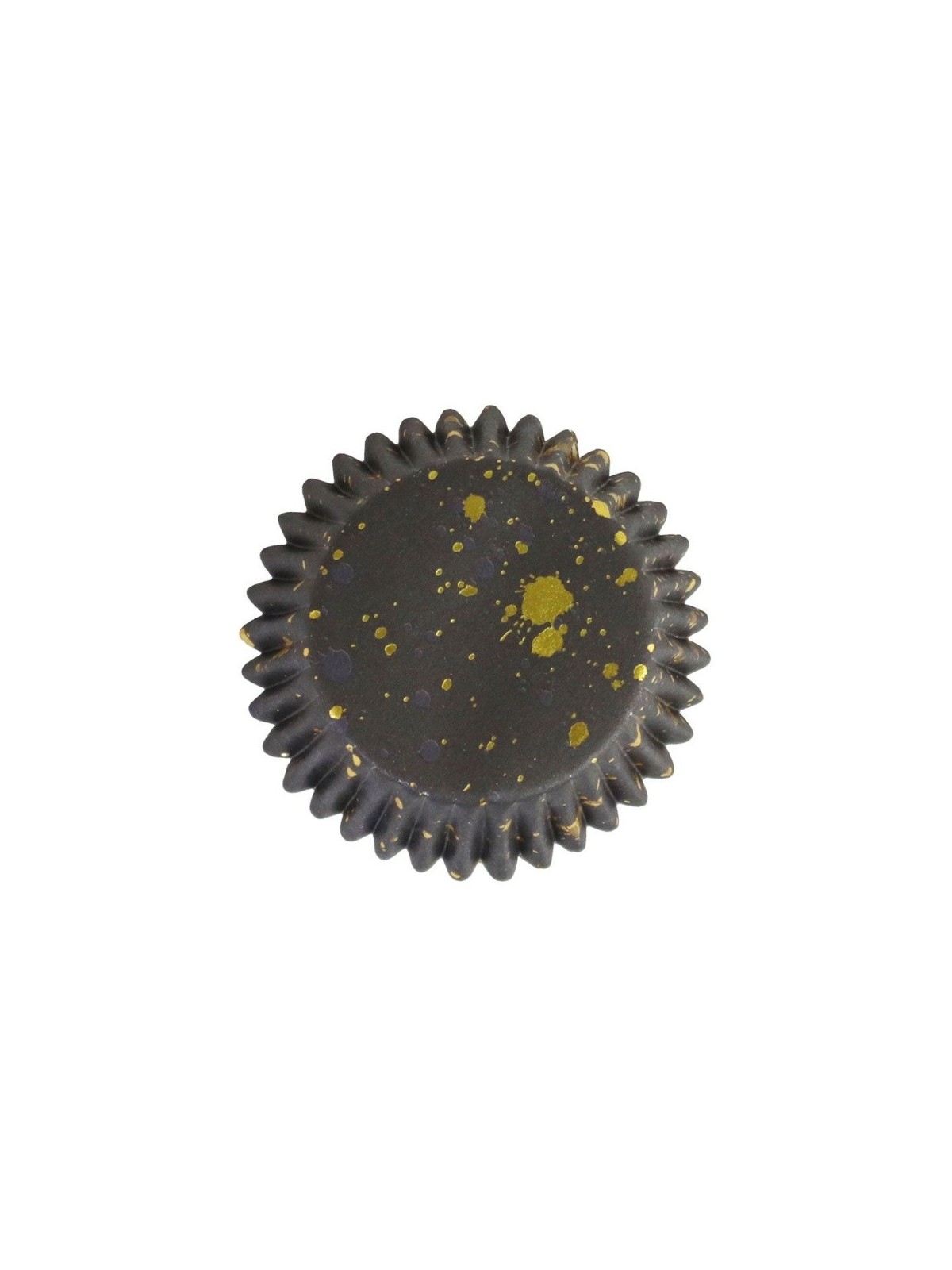 PME Foil Cupcake Cases - Black with Gold Spots - 30pcs