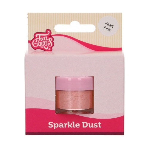 FunCakes prachová perleťová barva růžová - Pearl Pink - 2,5g