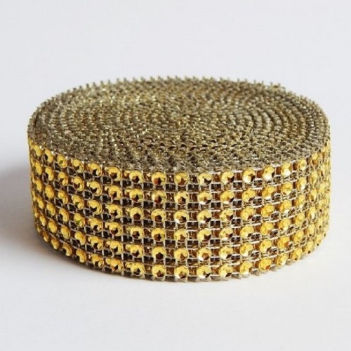"Diamantový" pás - zlatý 3cm x 4,57m