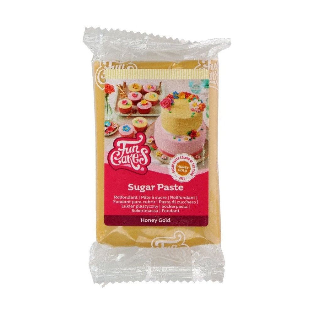 FunCakes lukrowanie masy cukrowej Honey Gold - żółty 250g