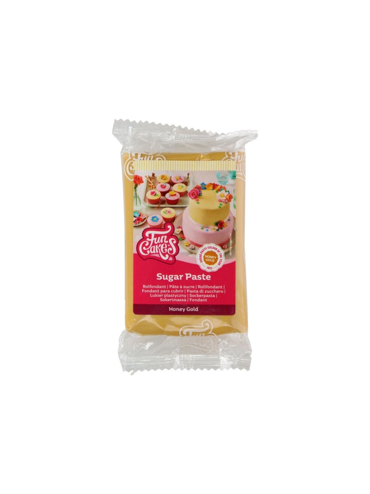 FunCakes lukrowanie masy cukrowej Honey Gold - żółty 250g