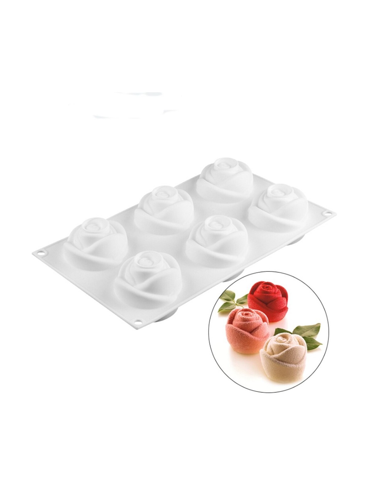 Silicone cupcake mold - roses