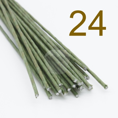 Caketools - 24 green arrangement wires - 50 pcs