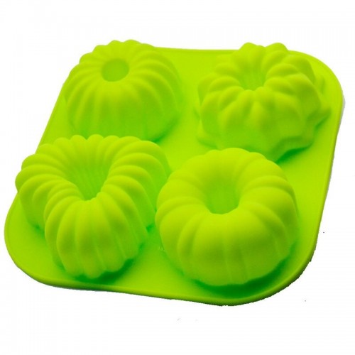 Silicone mold for cakes - cupcakes 4 pcs (mix of colors)