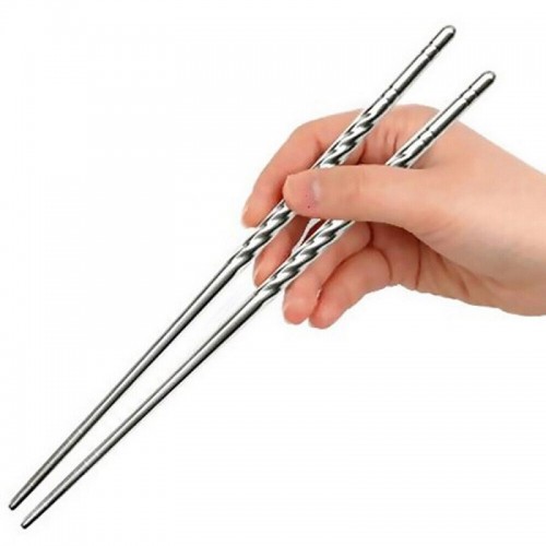 Chopsticks aus rostfreiem Stahl, 4 Stück.