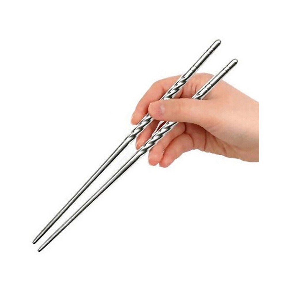 Chopsticks aus rostfreiem Stahl, 4 Stück.