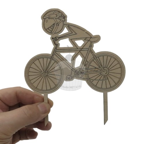 Wooden cake stand - Cyclist