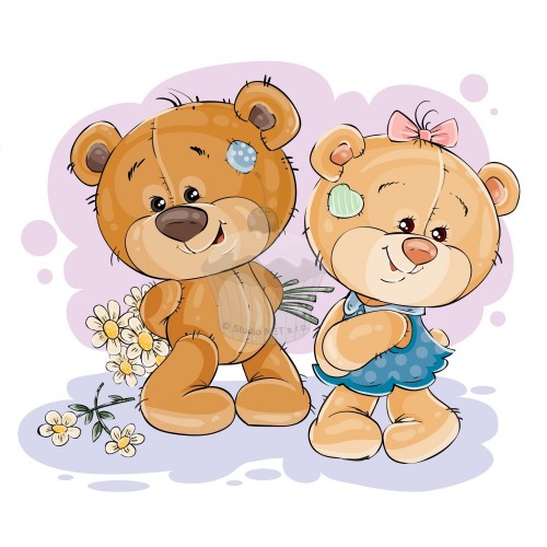 Edible paper "Teddybären verliebt" - A4