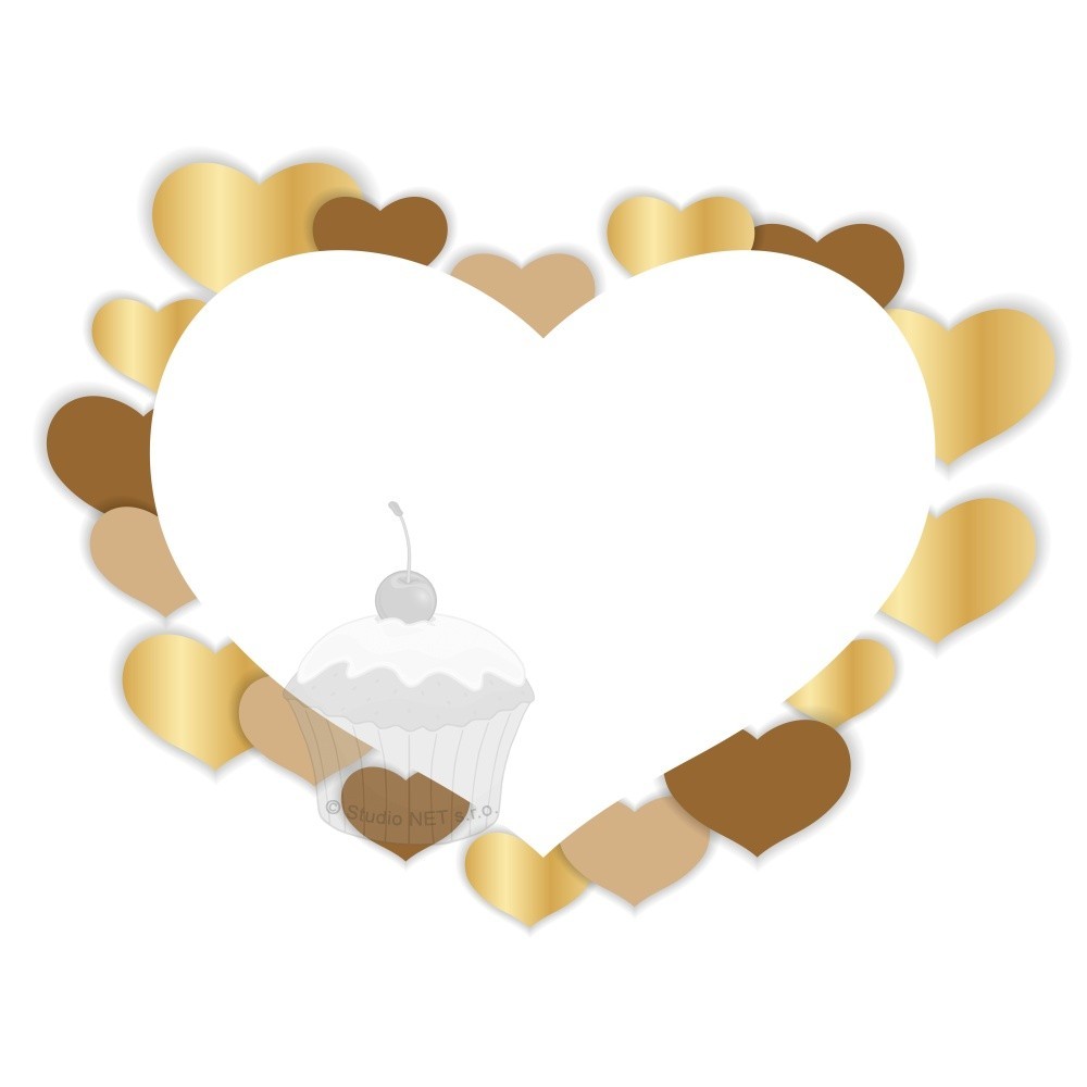 Edible paper "golden heart" - A4