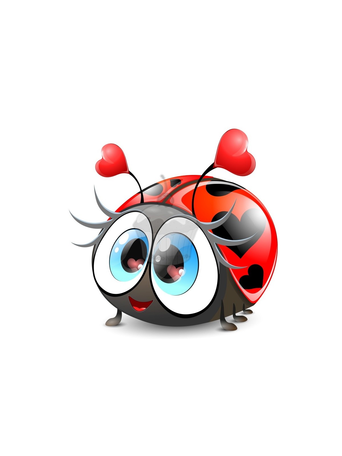 Edible paper "heart ladybug" - A4