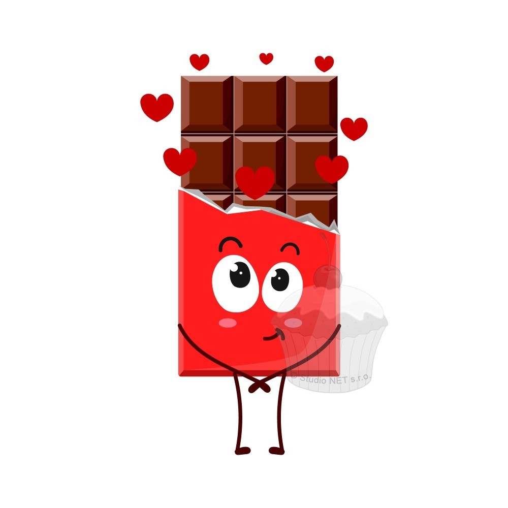 Jedlý papír "zamilovaná čokoláda" - A4