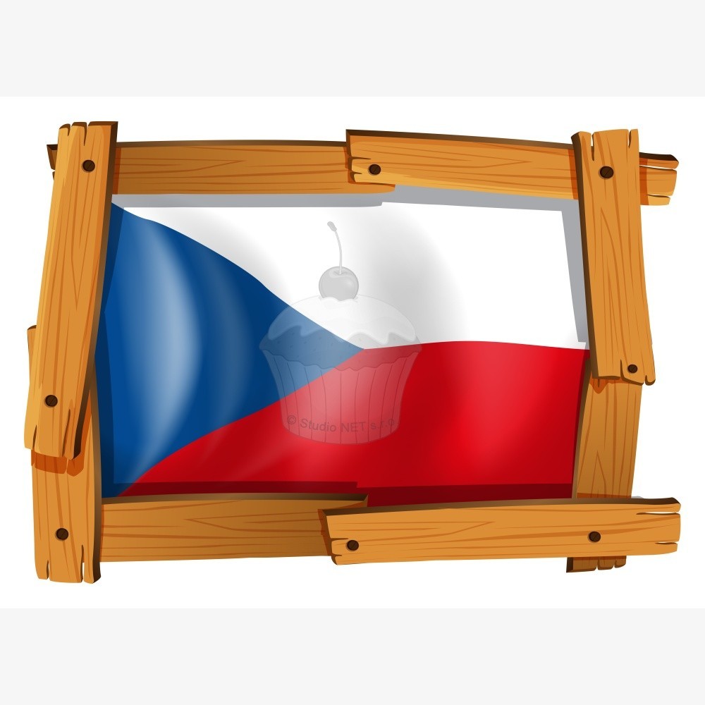 Jedlý papier "vlajka českej republiky" - A5