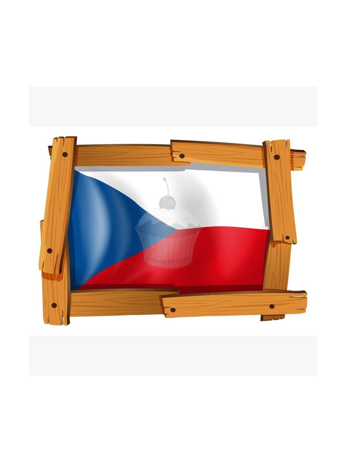 Jedlý papier "vlajka českej republiky" - A5