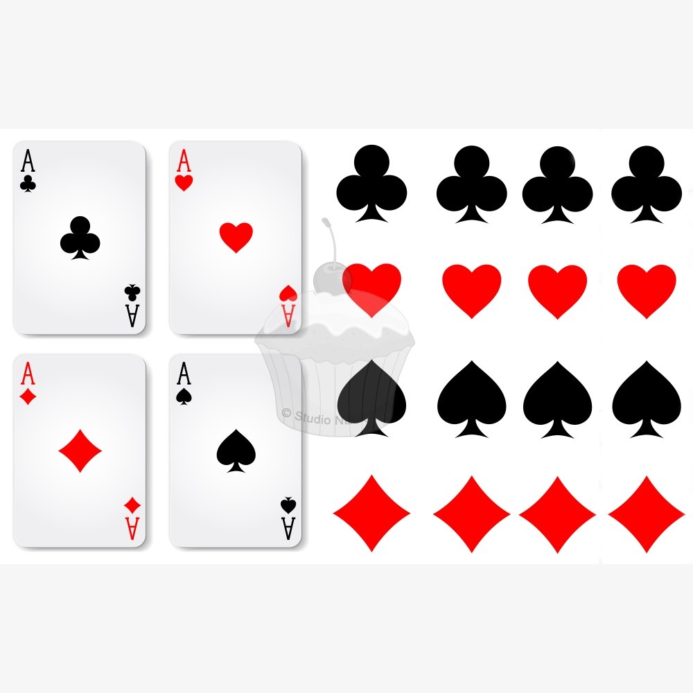Jedlý papír "hrací karty 3 " - A4