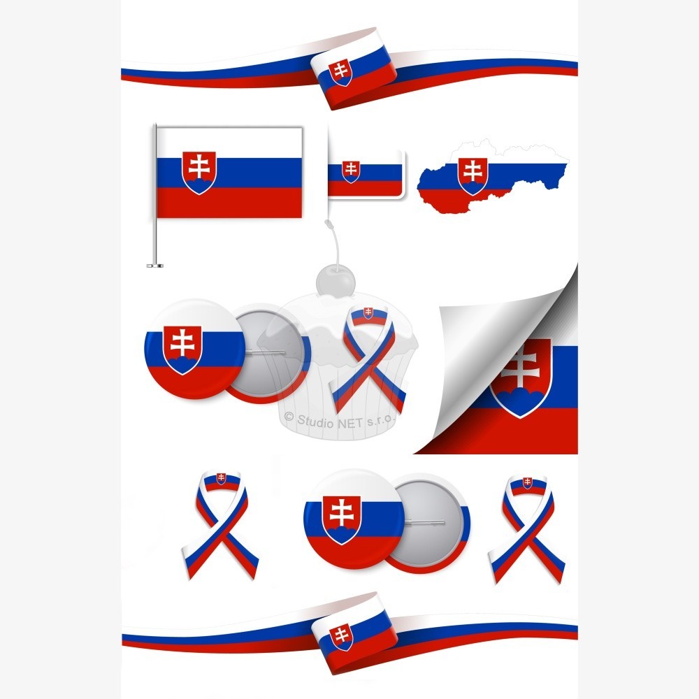 Jedlý papír "symboly Slovenské republiky" - A4