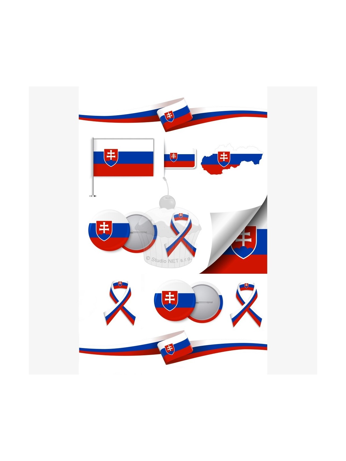 Edible paper "symbols of the Slovak Republic" - A4