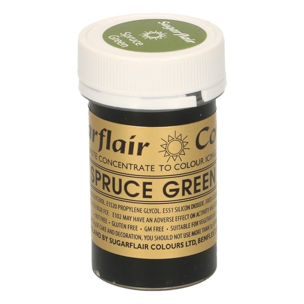 Sugarflair gelová barva - smrkově zelená - Spruce Green - 25g