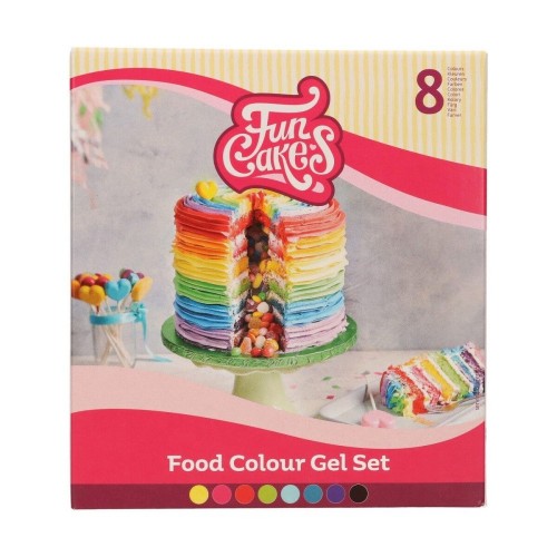 FunCakes - sada gelových barev - tuby - MULTIPACK  8ks