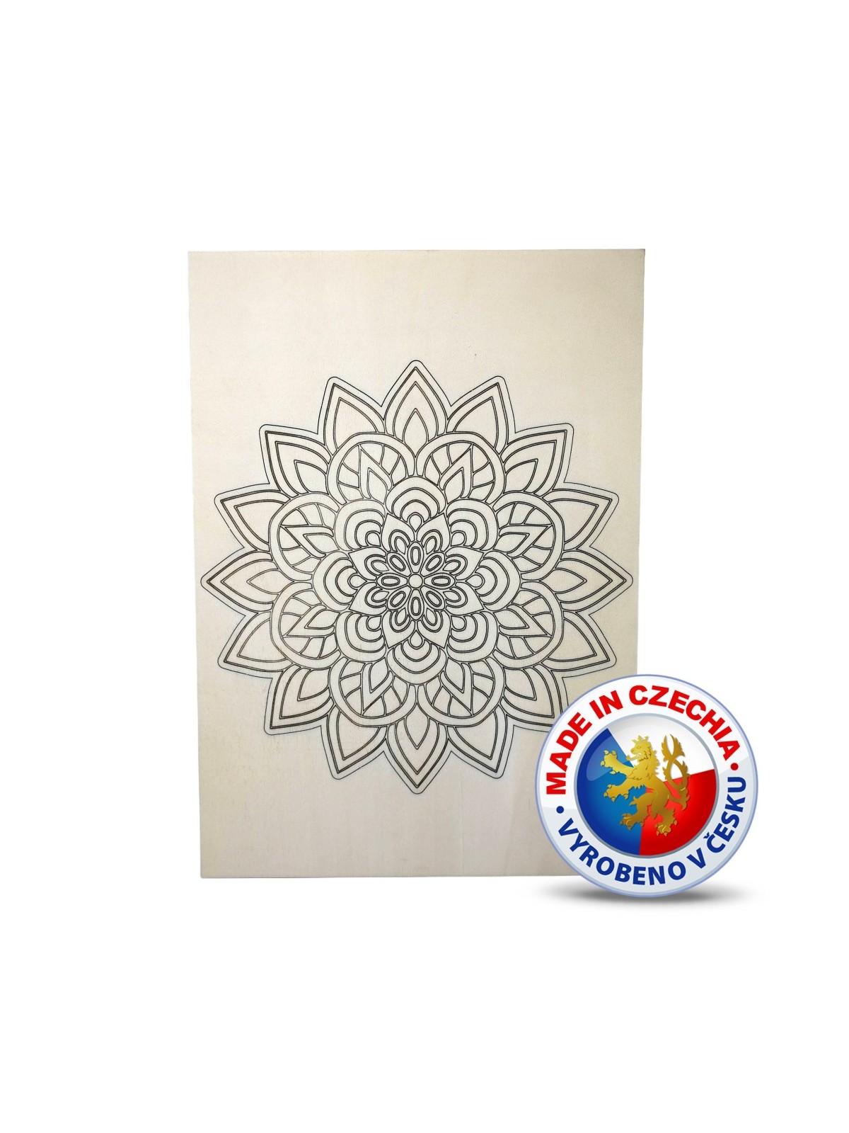 Wooden coloring pages - Mandala flower