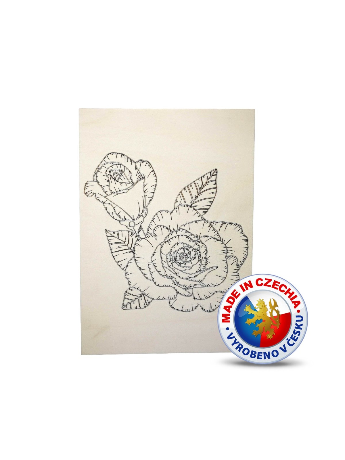 Wooden coloring pages - Flowers 2