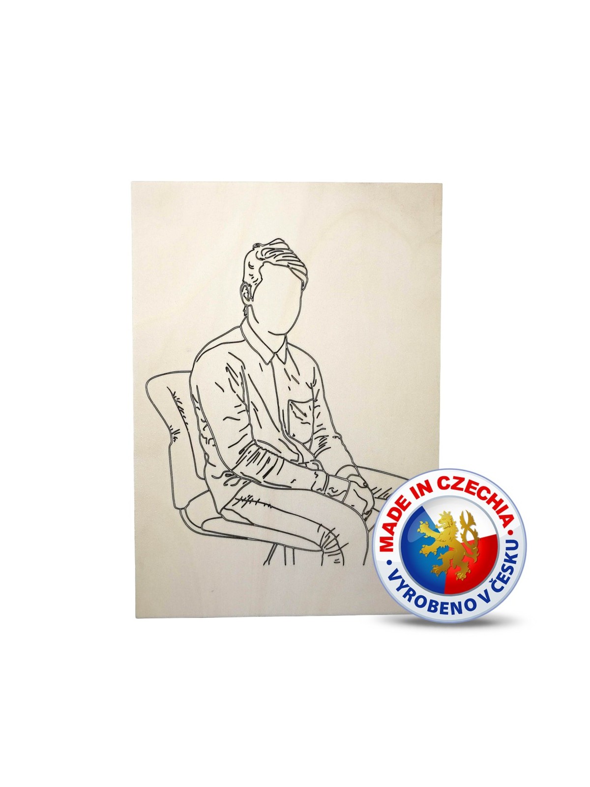 Wooden Coloring Puzzles - Sitting Man