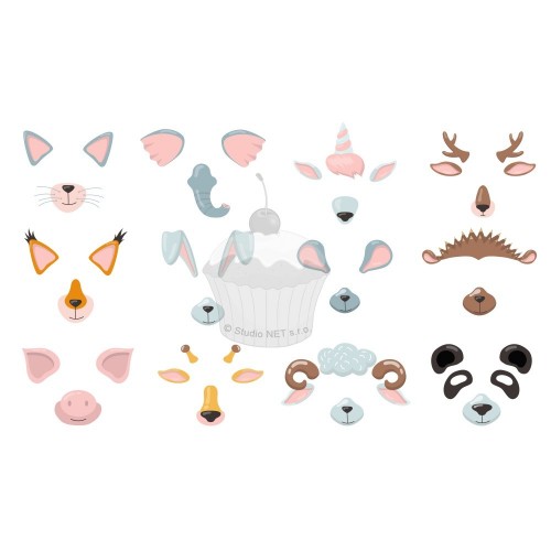 Jadalne papierowe „maski zwierząt” A4