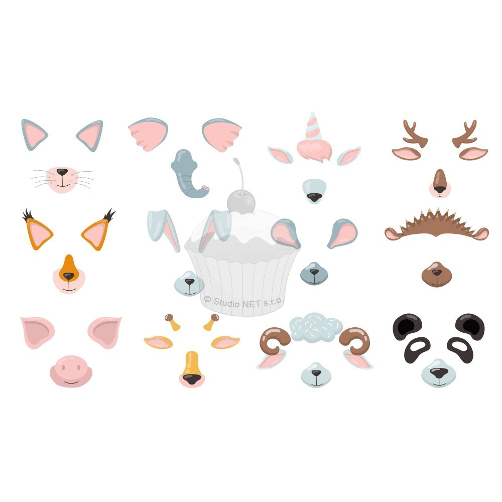 Jadalne papierowe „maski zwierząt” A4