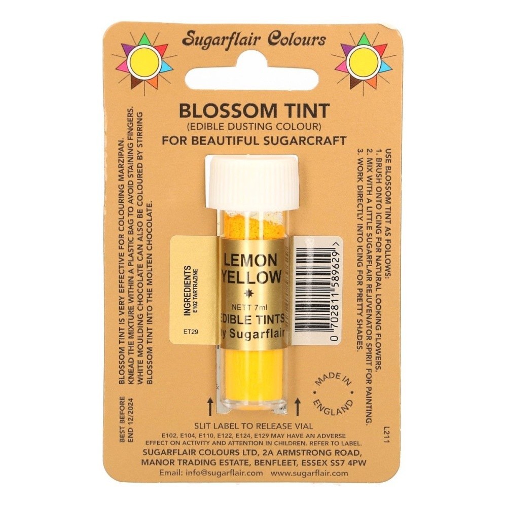 Sugarflair Blossom Tint Dusting Colours - Lemon Yellow