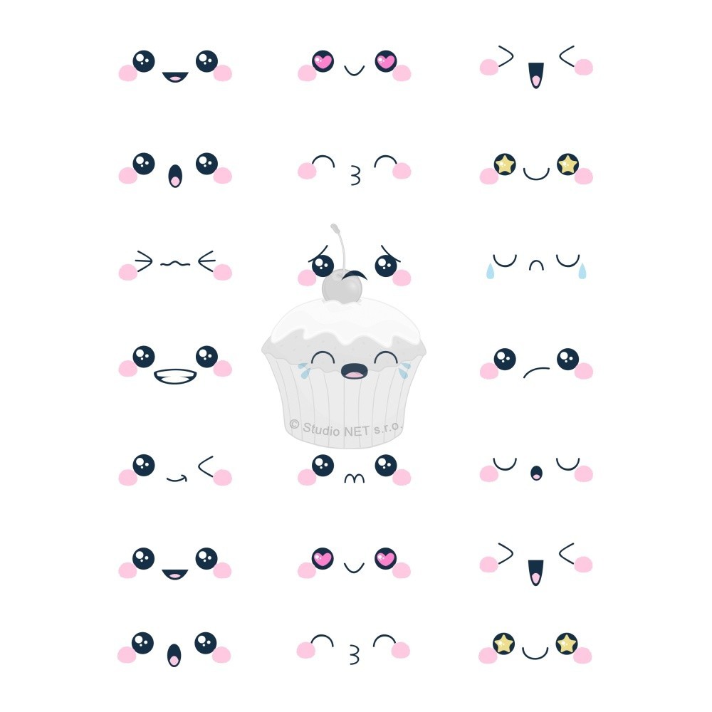 Edible paper "Eyes cartoon - manga 5" A5