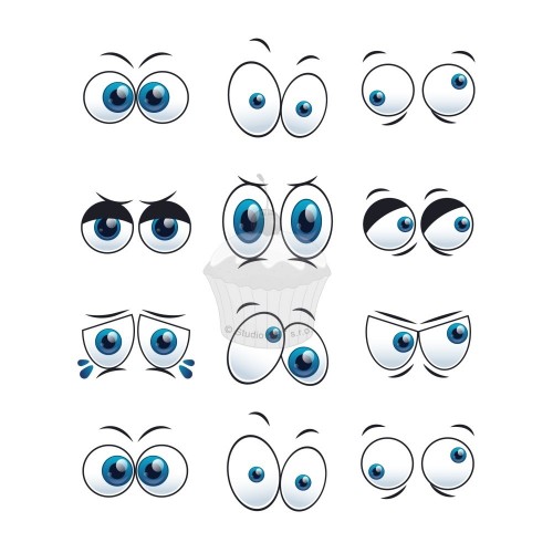 Essbares Papier "Cartoon Eyes 3" A5.