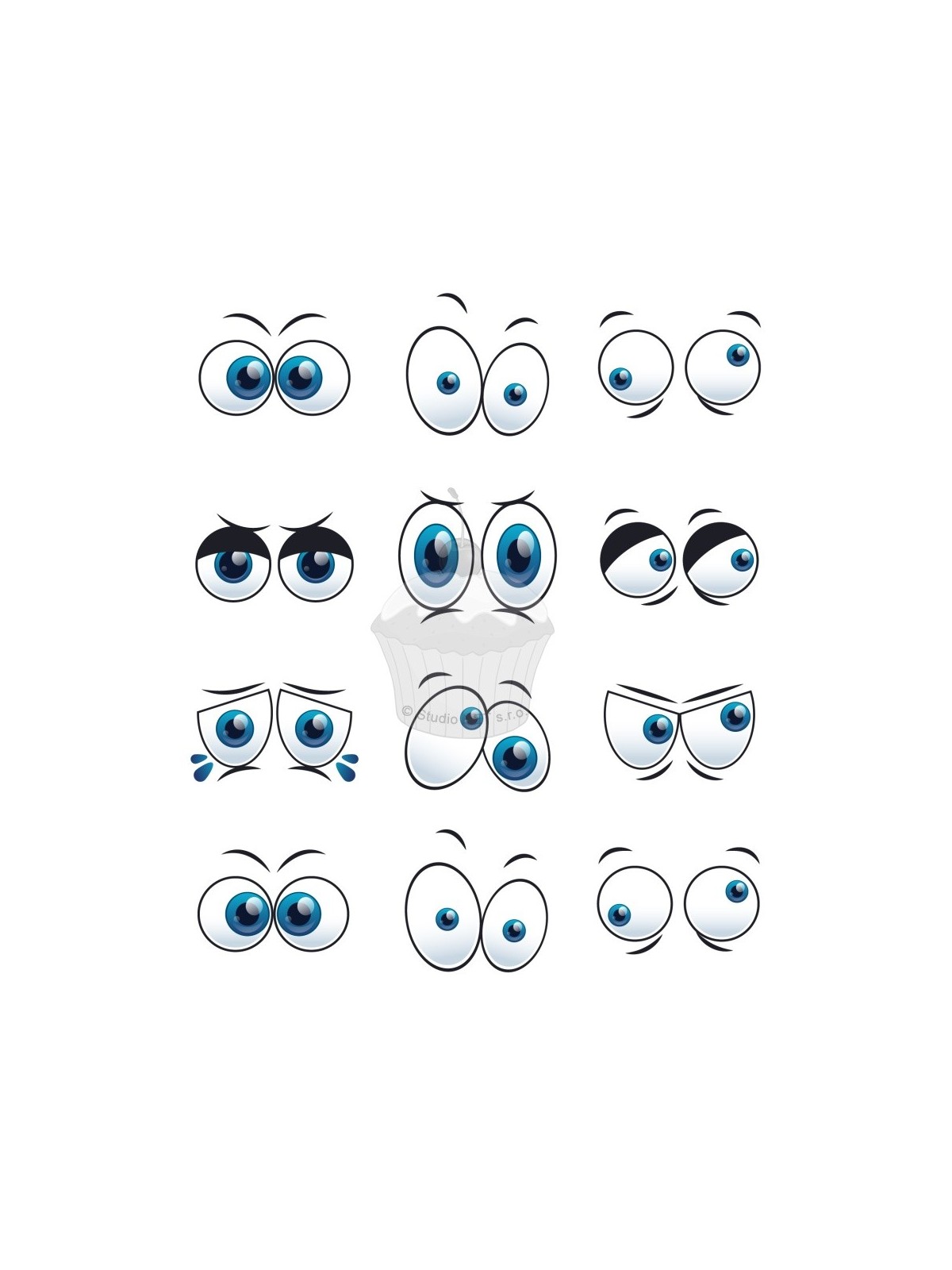 Edible paper "Eyes cartoon 3" A5