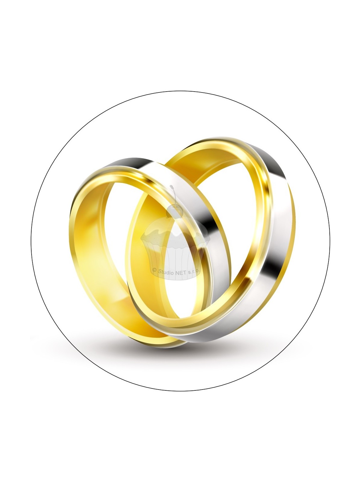 Edible paper "wedding rings" A4